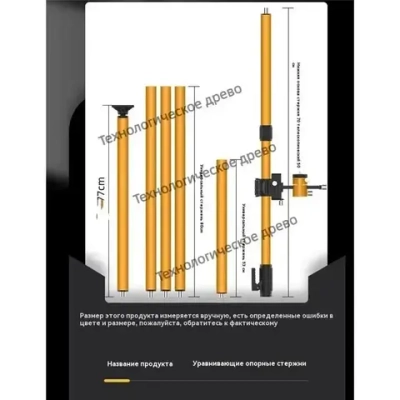 Распорная телескопическая штанга для лазерного уровня 4.2 метра