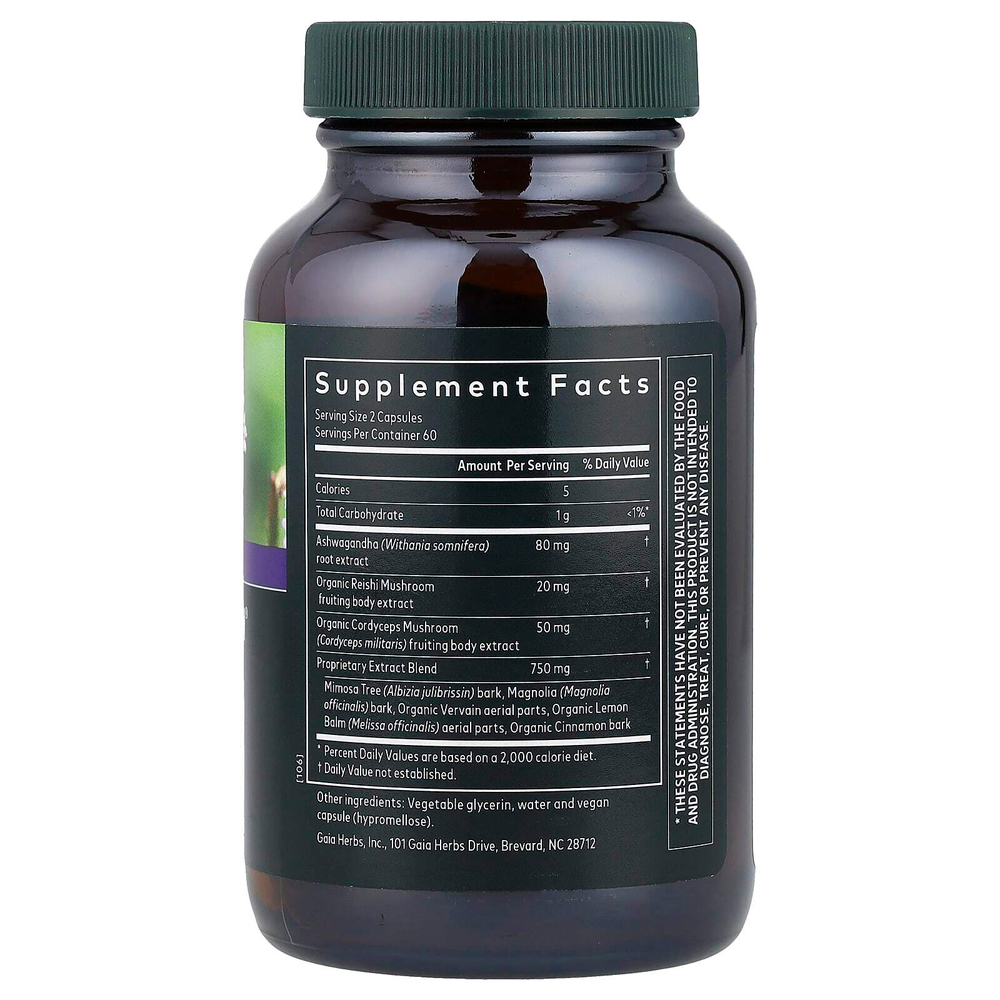 Gaia Herbs, Adrenal Health®, восстановление во время сна, 120 веганских капсул Liquid Phyto-Caps