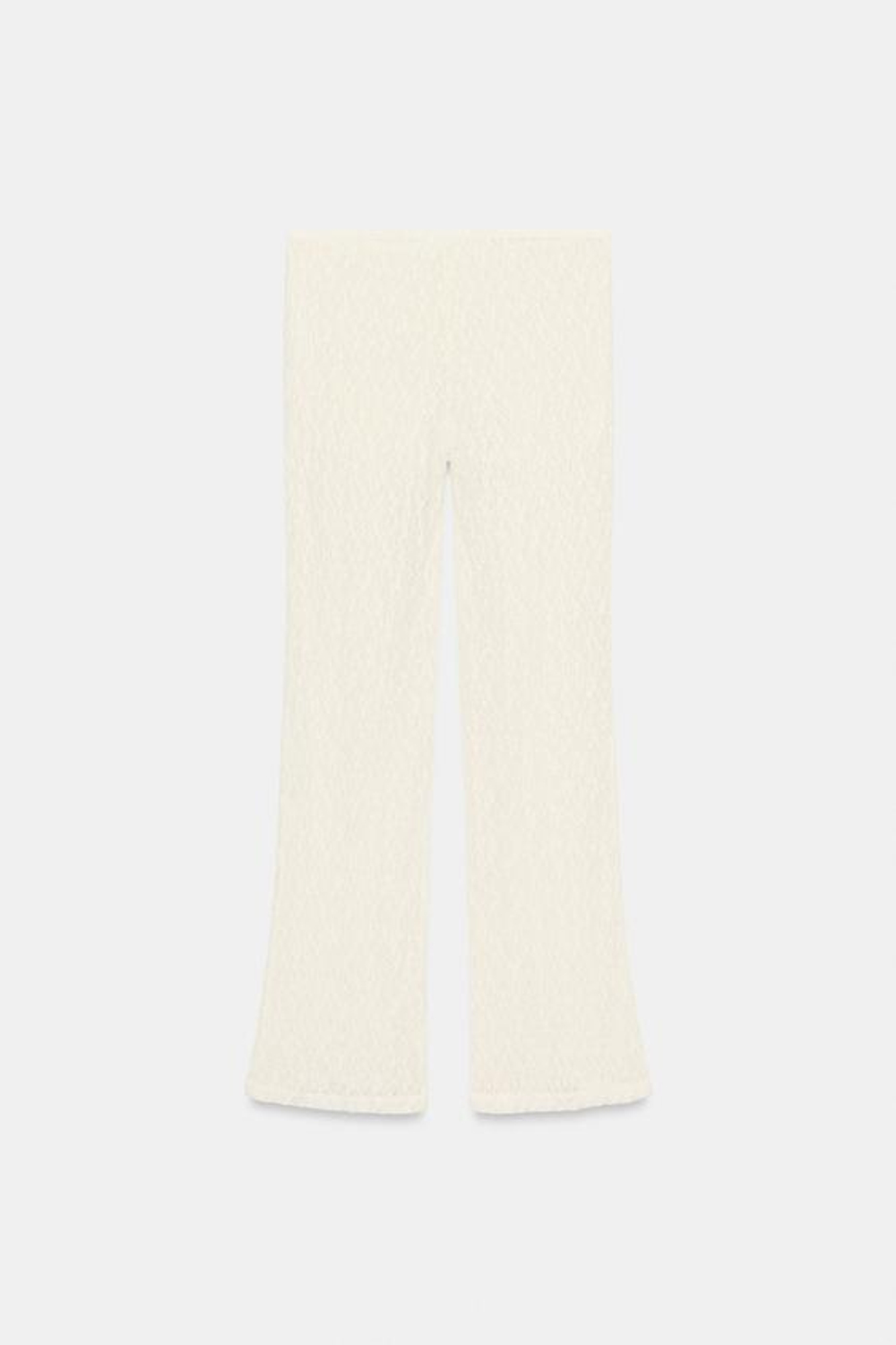 ZARA КРУЖЕВНЫЕ БРЮКИ, ЭКРЮ