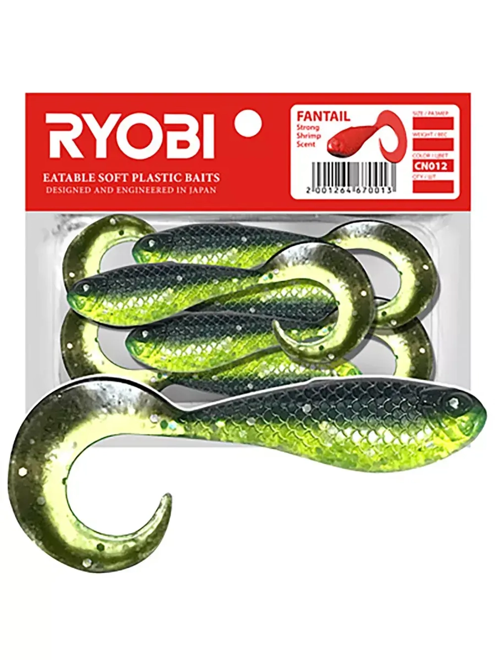 Мягкая силиконовая приманка риппер-твистер Ryobi FANTAIL