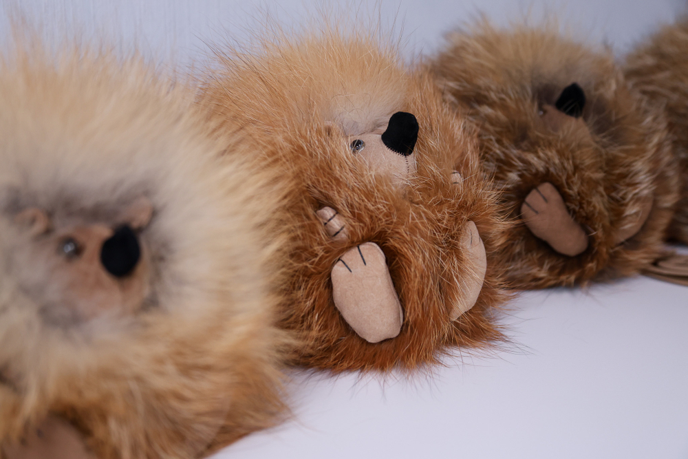 Ёжик Тофу (большой) мех лисы