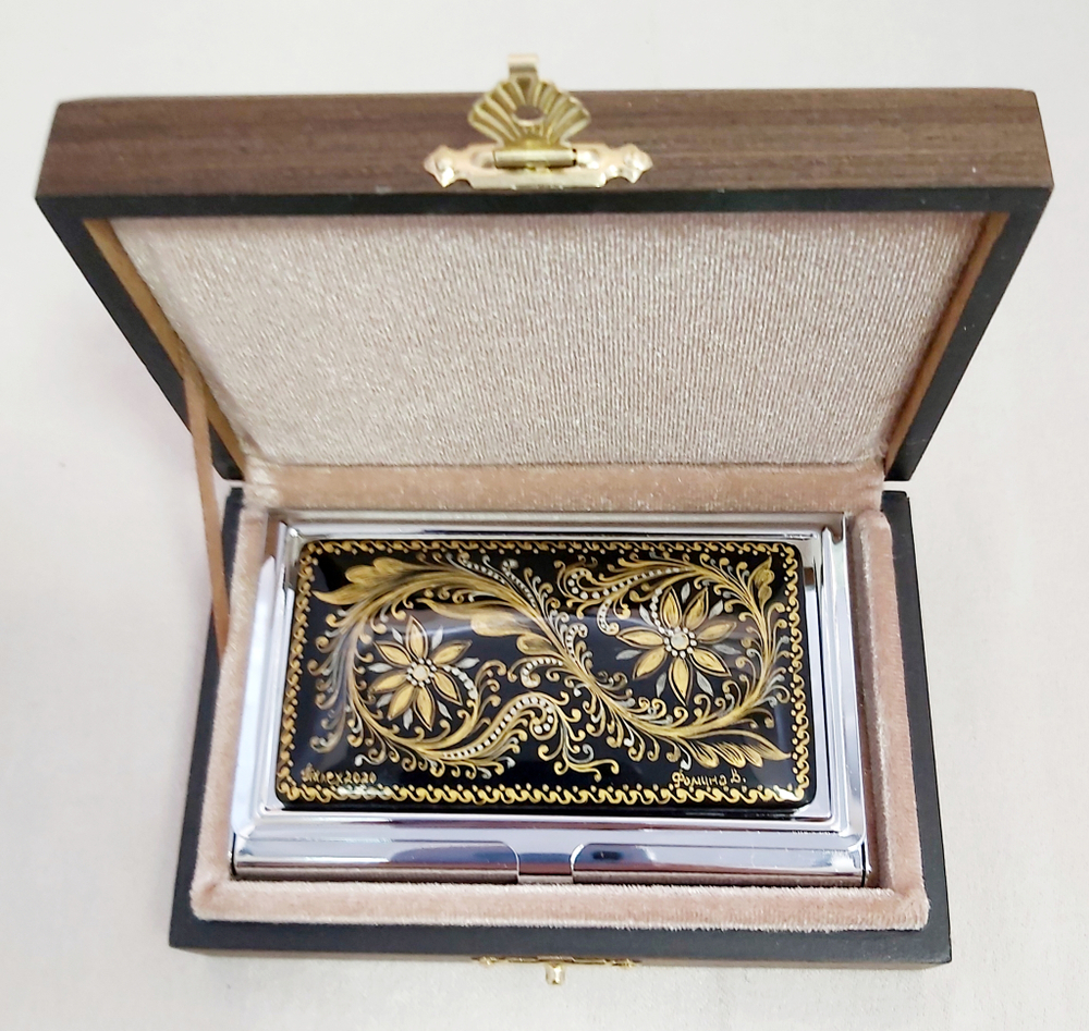 Визитница "Орнамент" №4 (роспись Палех)