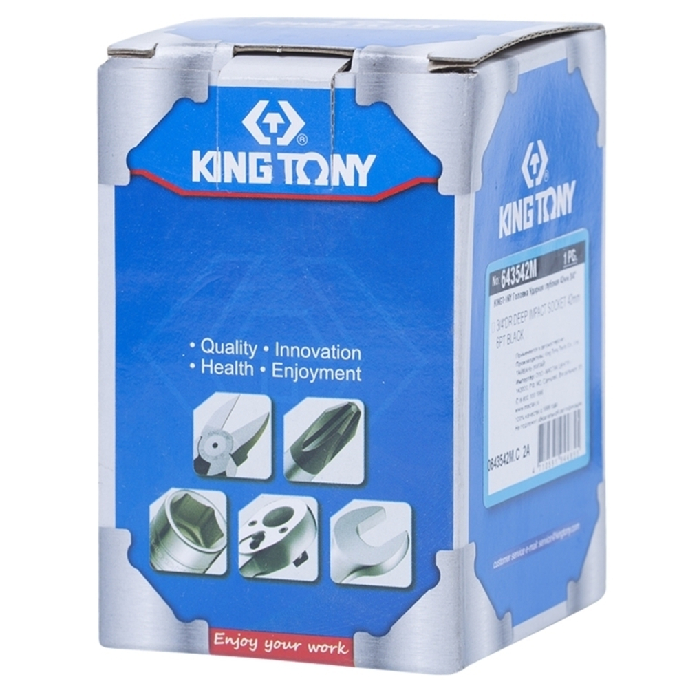 KING TONY (643542M) Головка торцевая ударная глубокая шестигранная 3/4", 42 мм