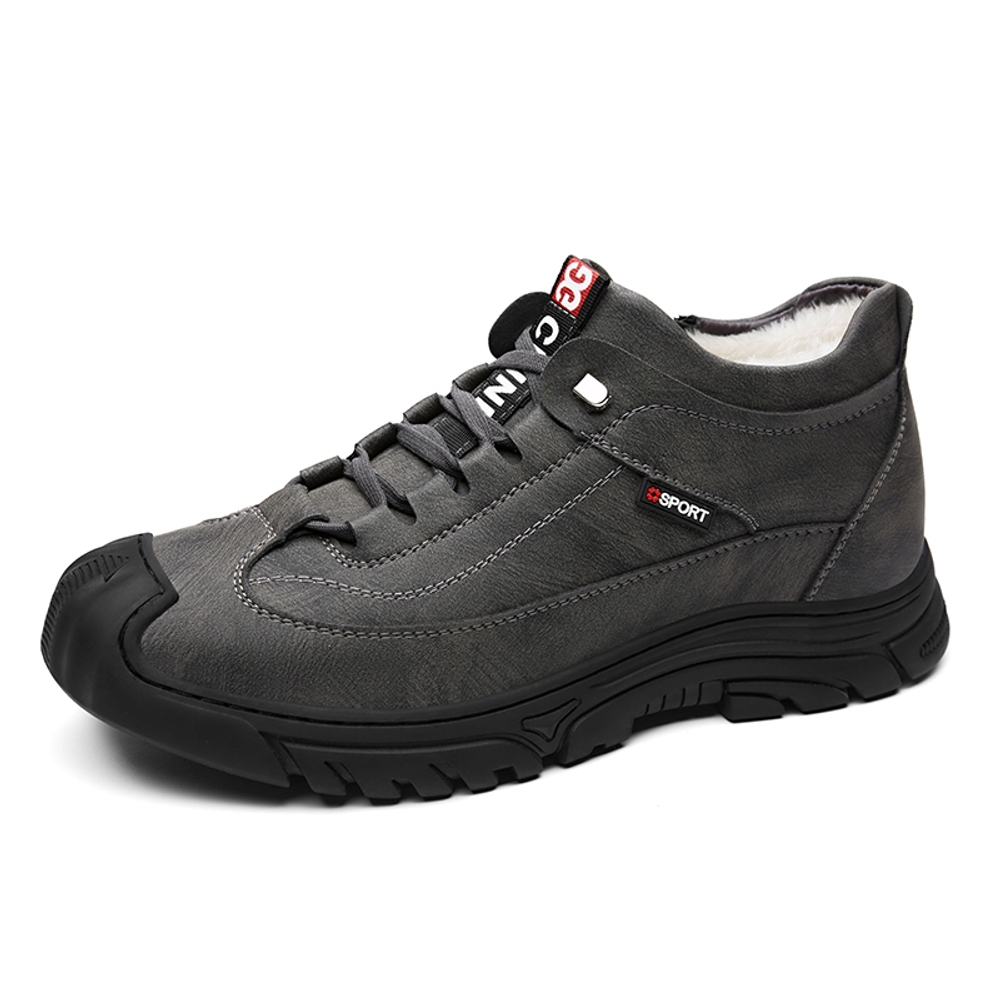 CHENGSHILUOTUO Cow Split Leather Insulated Shoes Men"s