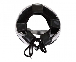 Шлем для единоборств с бампером Clinch Face Guard бело-серебристый C149