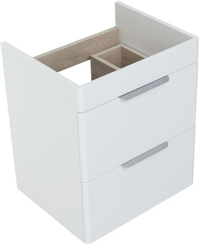 Тумба под раковину Aquanet Ирис new 50 белый глянец (2 ящика)