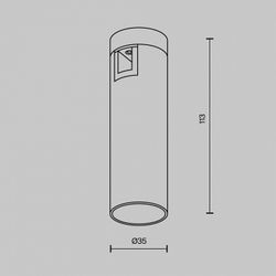 Накладной светильник Maytoni Focus Led TR143-1-5W4K-W-B