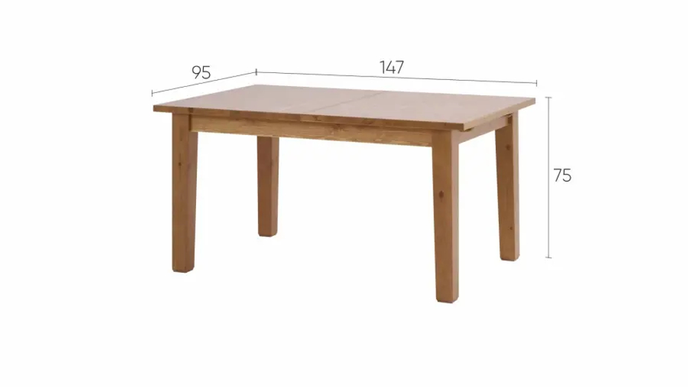 Стол раздвижной  -  аналог IKEA/STORNÄS/СТОРНАС /ШАНЬ/ ИКЕА,  147/204x95см, коричневый