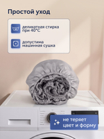 Простыня на резинке БайКолор (сатин) Серая