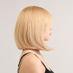 Парик искусственный с чёлкой 30 см, цвет блонд