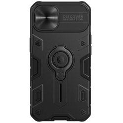 Противоударный чехол с кольцом и защитой камеры Nillkin CamShield Armor Case для iPhone 13