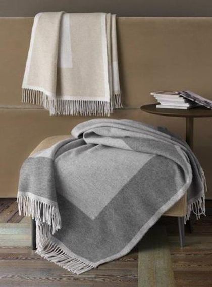 Плед 130x180 Somma Gold Jacquard 122 bianco beige