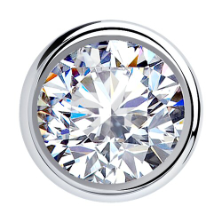 Подвеска из серебра с фианитами