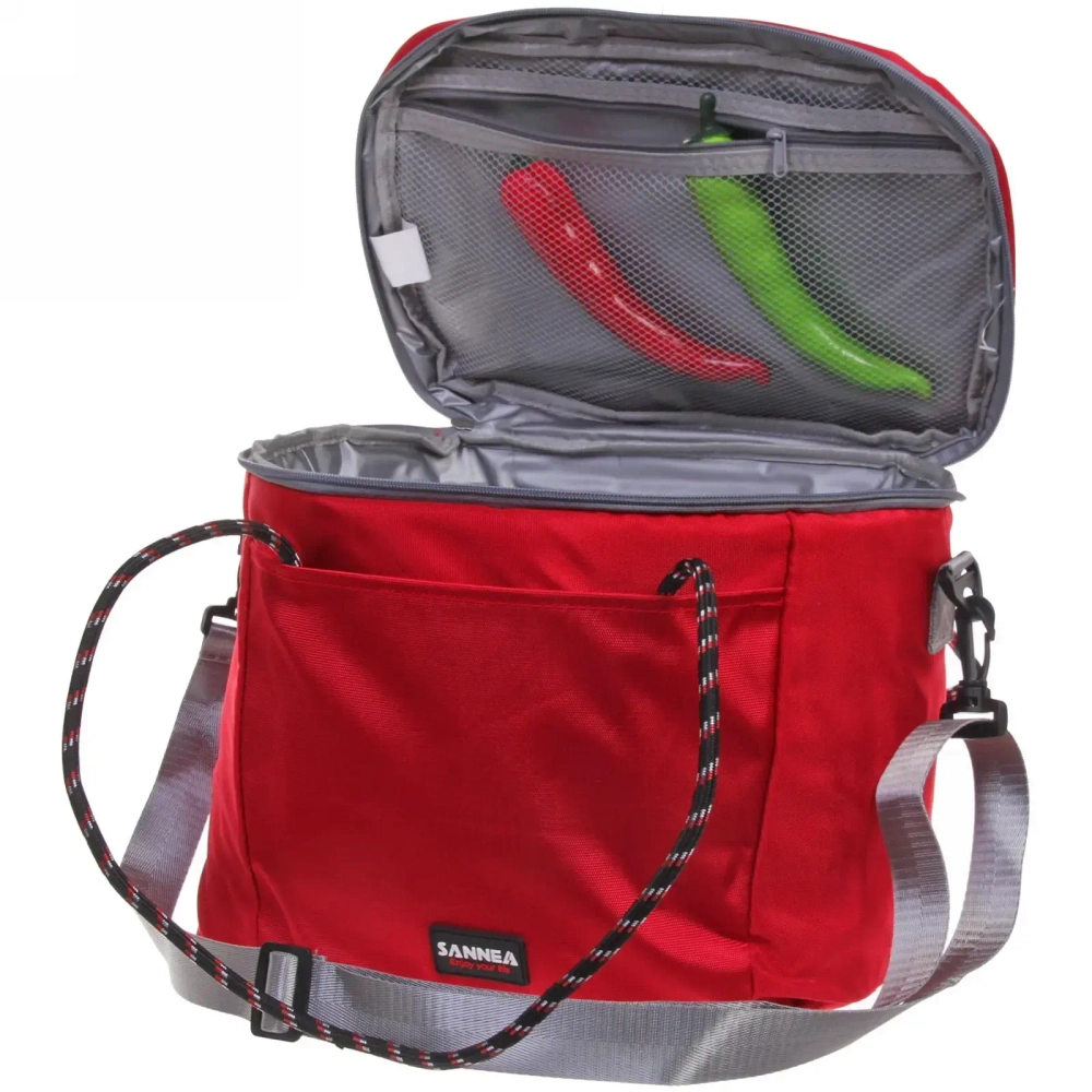 Термосумка 18 л, 32*22*26 см, Sanne бордовая