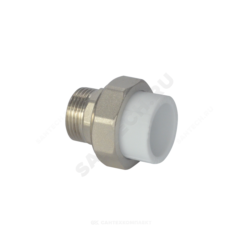 Муфта PP-R комбинированная разъемная белая Дн 32х1/2" НР VALFEX 10156215