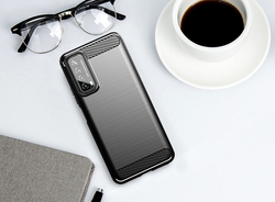 Чехол черного цвета для Huawei P Smart с 2021 года, серии Carbon от Caseport