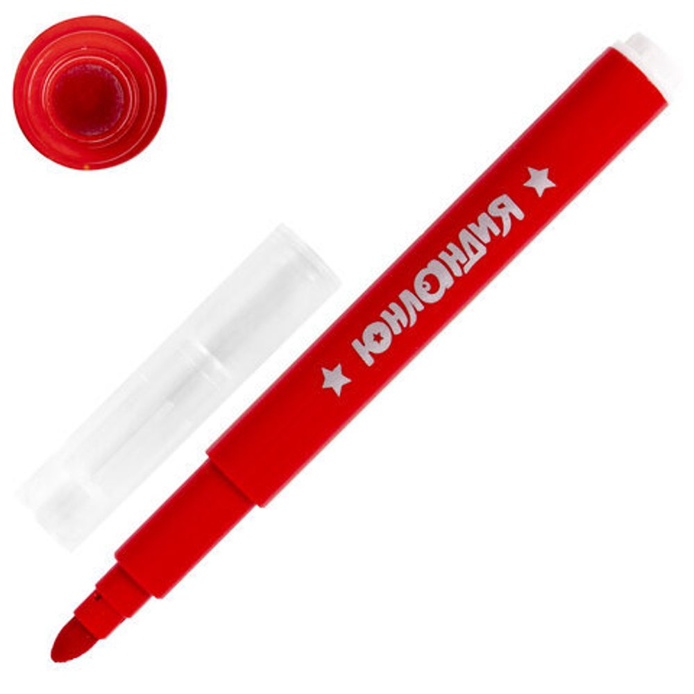 Фломастеры стираемые ЮНЛАНДИЯ "ЮНЫЙ ВОЛШЕБНИК", 7 цветов+1 стиратель, ударопрочный наконечник, вентилируемый колпачок, картон, 151651