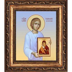 Тимофей Вороничский (Псковский) блаженный. Икона на холсте.