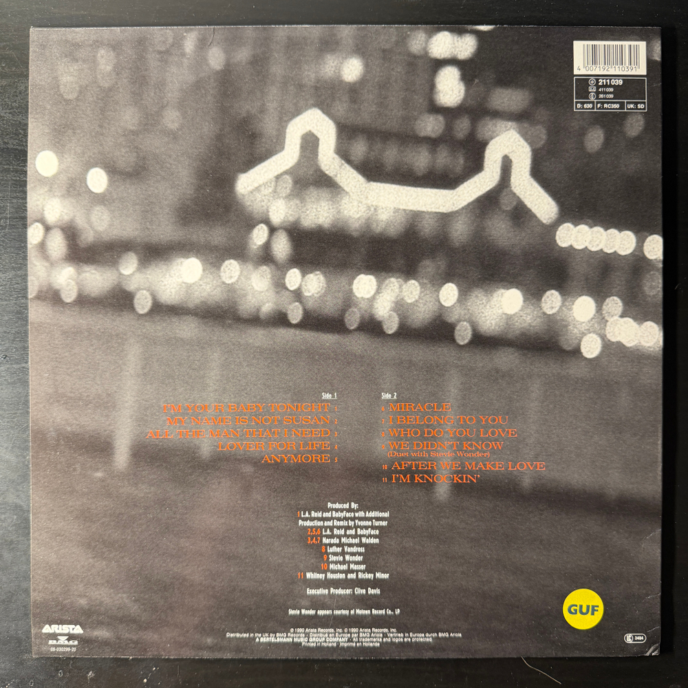 Whitney Houston - I'm Your Baby Tonight (Германия 1990г.)