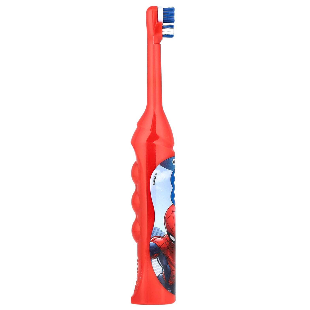 Oral-B, Зубная щетка на батарейках, мягкая, для 3+ лет, с изображением человека-паука, 1 зубная щетка
