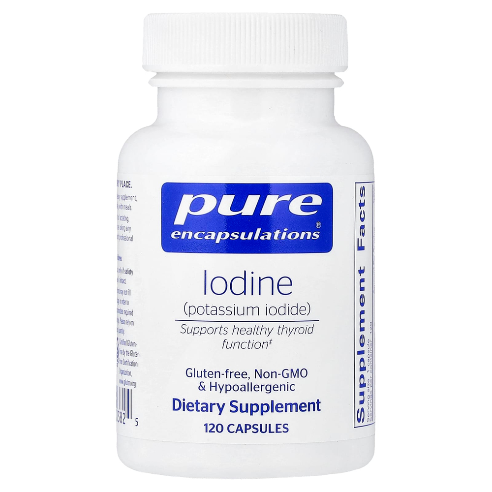 Pure Encapsulations, йод, 120 капсул (225 мкг в 1 капсуле)