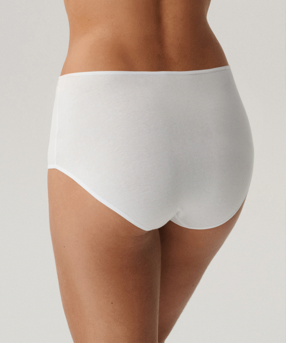 Женские трусы макси Atlantic, набор из 3 шт., хлопок, белые, 3BLP-585