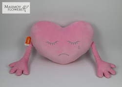 Подушка сердце розовое