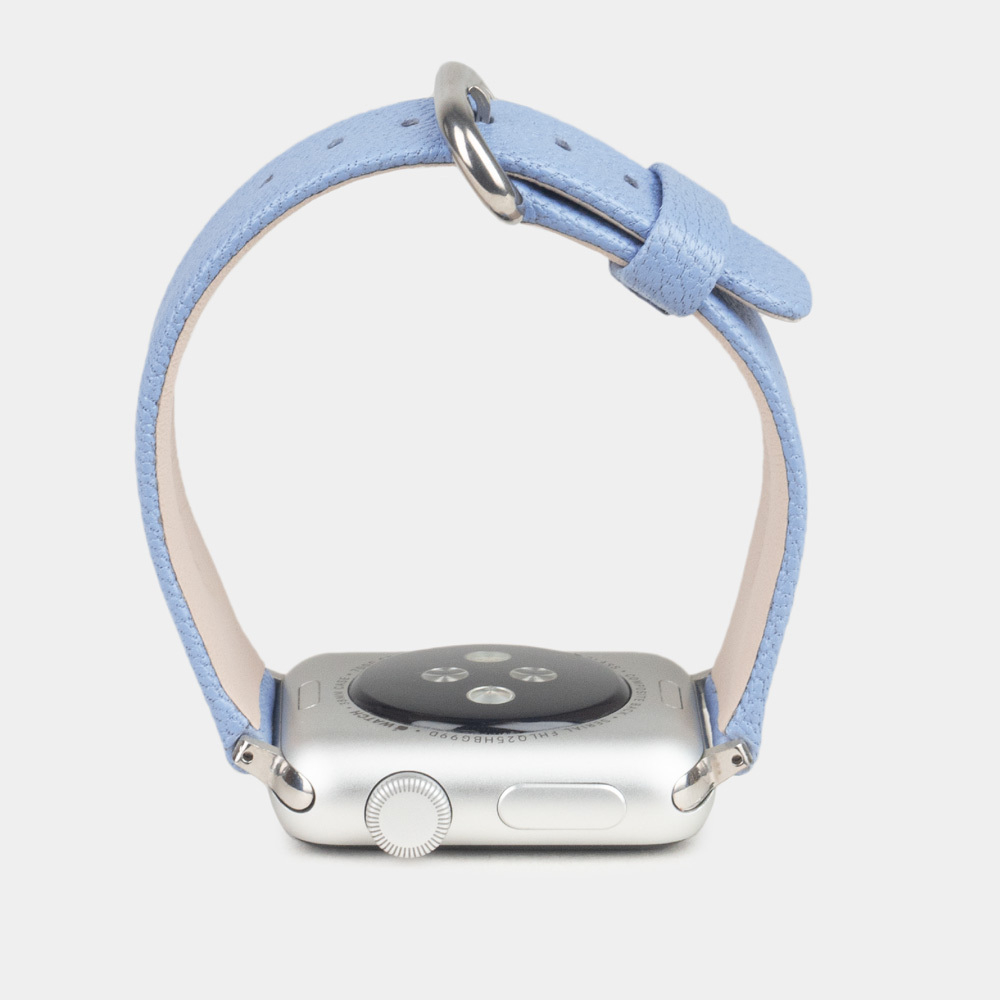 Ремешок для Apple Watch 40/41/42 mm из кожи козы, василькового цвета