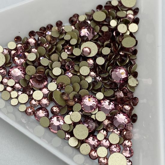 Стразы Стекло Светло-фиолетовый микс ~400 шт.