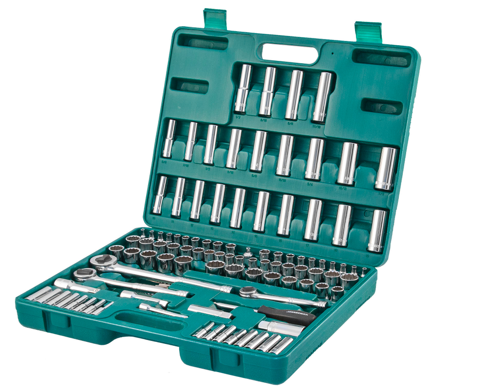 S05H48107S Набор инструмента универсальный 1/4", 3/8" и 1/2"DR, 107 предметов