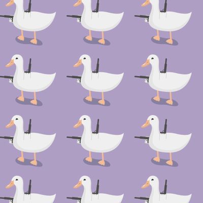 Duck with gun pattern