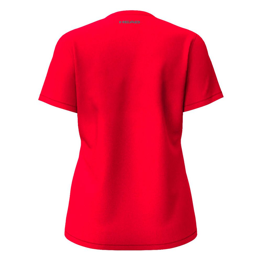 Футболка женская HEAD Club Original T-Shirt W 814845-RD-L, р.L, хлопок, полиэстер, эластан, красный