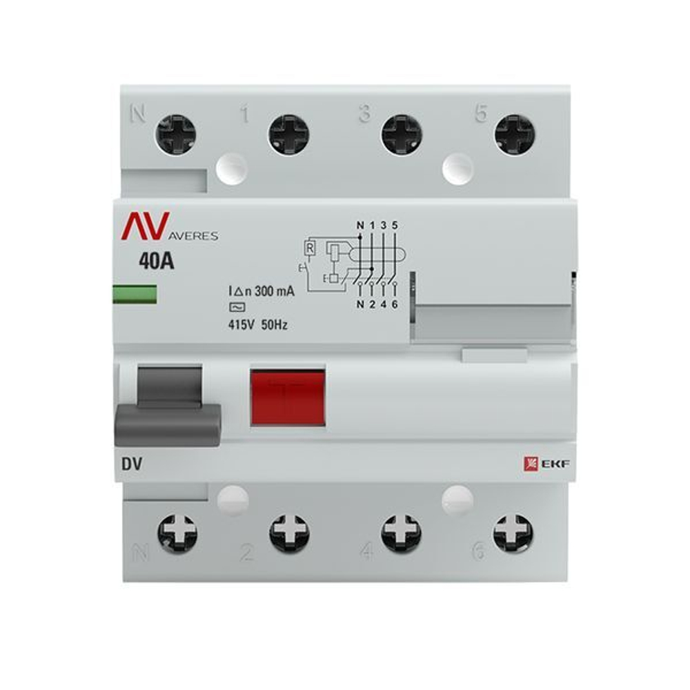 УЗО  EKF rccb-4-40-300-ac-av