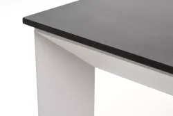 "Венето" обеденный стол из HPL 90х90см, цвет "серый гранит", каркас белый