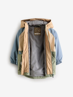 Куртка непромокаемая с капюшоном для мальчика Next Q60-458, Синий, Бежевый