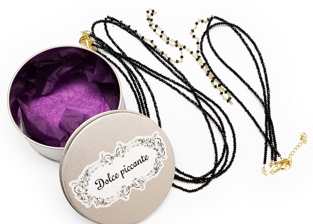 Колье на тело Monika gold (Размер: S) (Цвет: черный с золотистым)