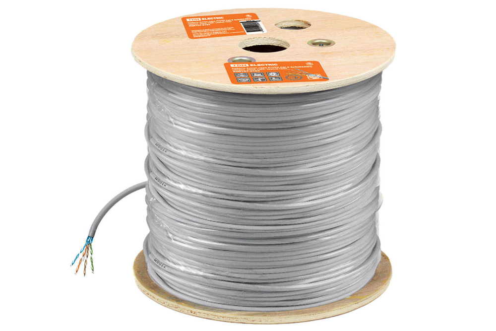 Кабель витая пара F/UTP Cat 6 4х2х23AWG (305м) solid, ПВХ, серый TDM SQ0107-0104