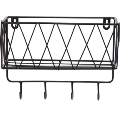 Ключница настенная металлическая «ЛОФТ ВОСТ», тарти тан, цвет чёрный, 24.5*11*18.5 (коробка)