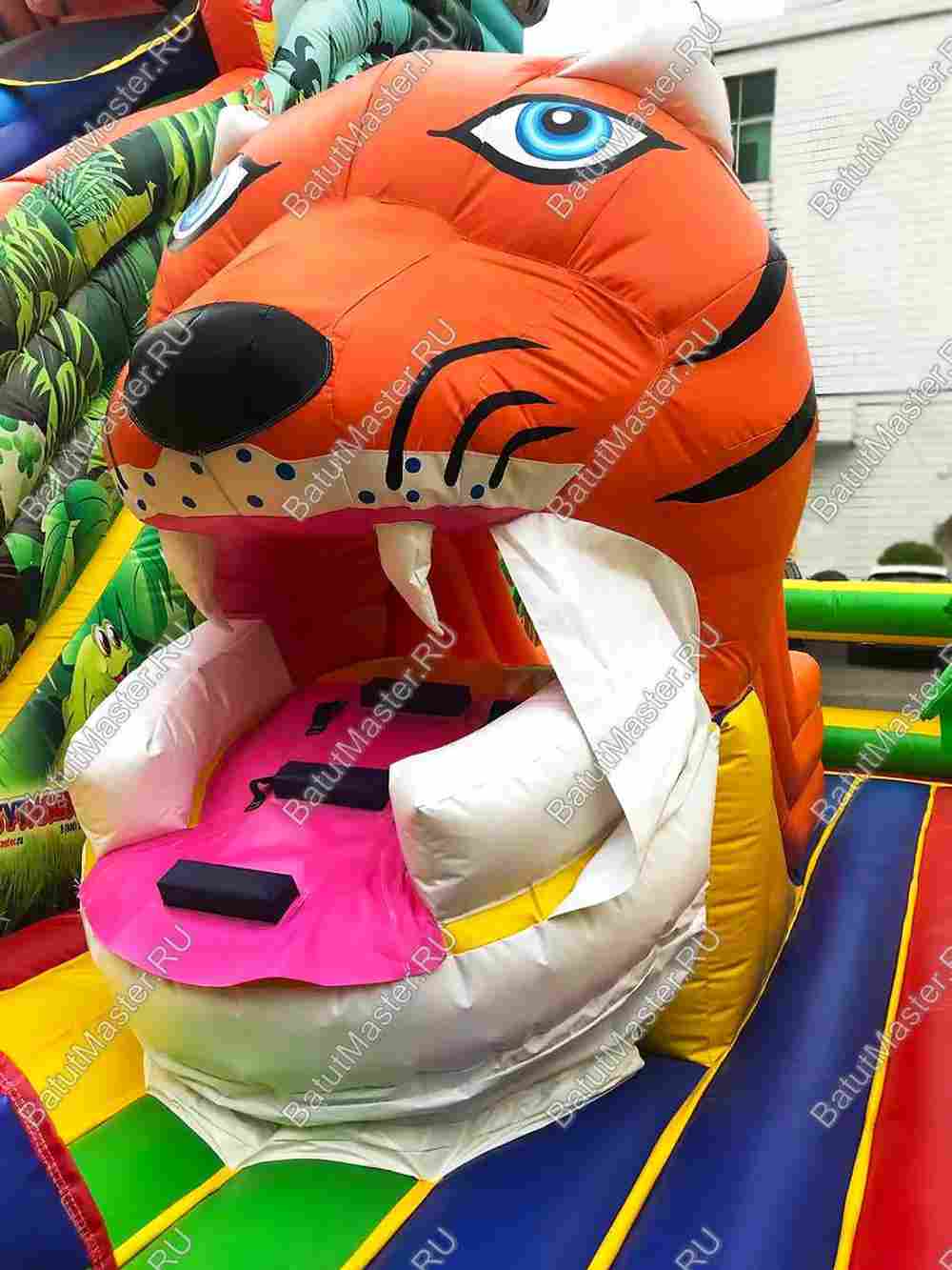 Коммерческий надувной батут Сафари-Тигр с принт печатью