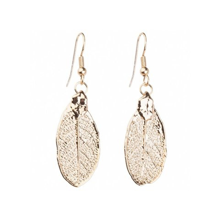 Серьги листья Ester Bijoux Ива LF202C-RG BR