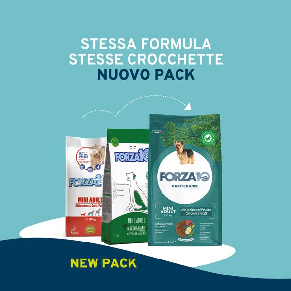 Сухой корм Forza10 Mini Maintenance Cervo/Patate для собак мелких пород с олениной и картофелем