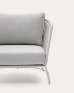 Уличное кресло Saconca из веревочного шнура и серой оцинкованной стали