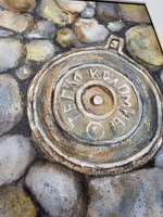 Картина авторская акварельная в паспарту 21х30 см на стену для интерьера "Тепло Коломны"