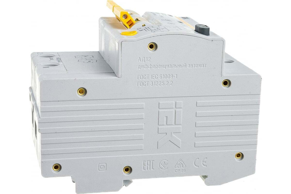 Дифференциальный автоматический выключатель АД12 2Р 25А 100мА IEK
