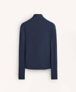 Oysho Термофутболка с застёжкой-молнией на половину длины, синий