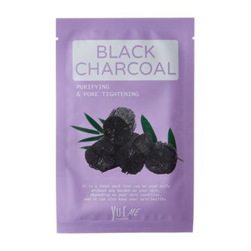 YU.R ME Тканевая маска для лица с экстрактом угля | YU.R ME Black Charcoal Sheet Mask