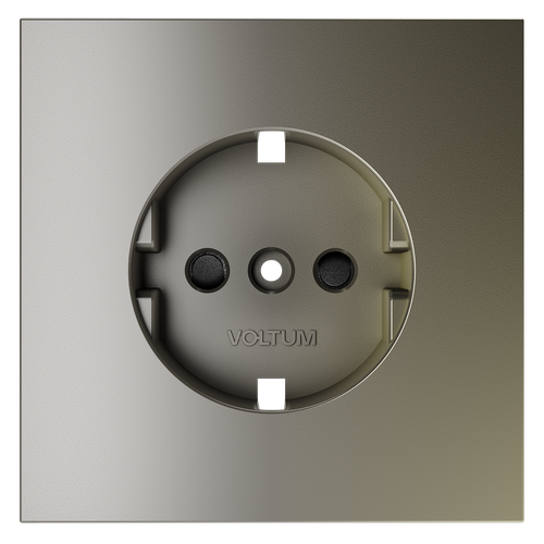 Накладка для розетки с заземлением и защитными шторками, S70 (шелк)