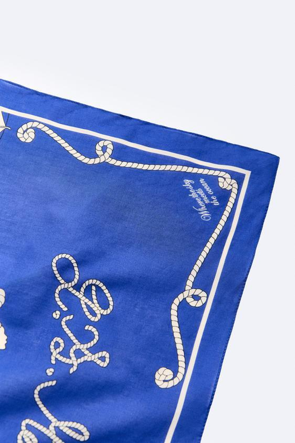 ZARA КОМБИНИРОВАННАЯ БАНДАНА С ПРИНТОМ, СИНИЙ