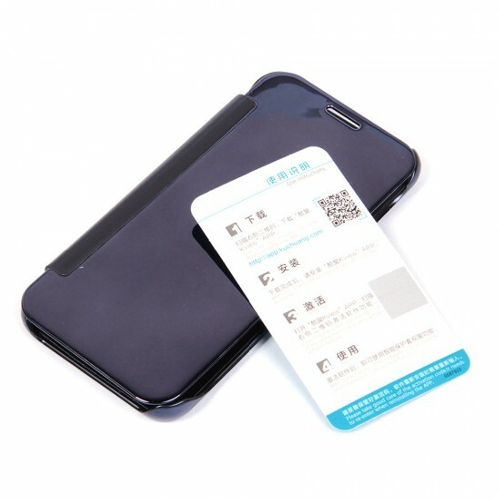 Чехол-книжка Clear View для Samsung Galaxy S7, 009123 Золотой