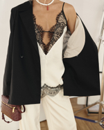 Топ кружево V вырез wh